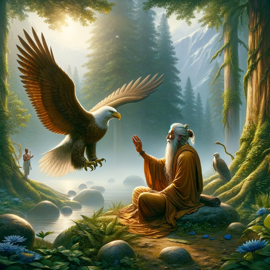 Sampati’s Meeting with the Sage Nishakara